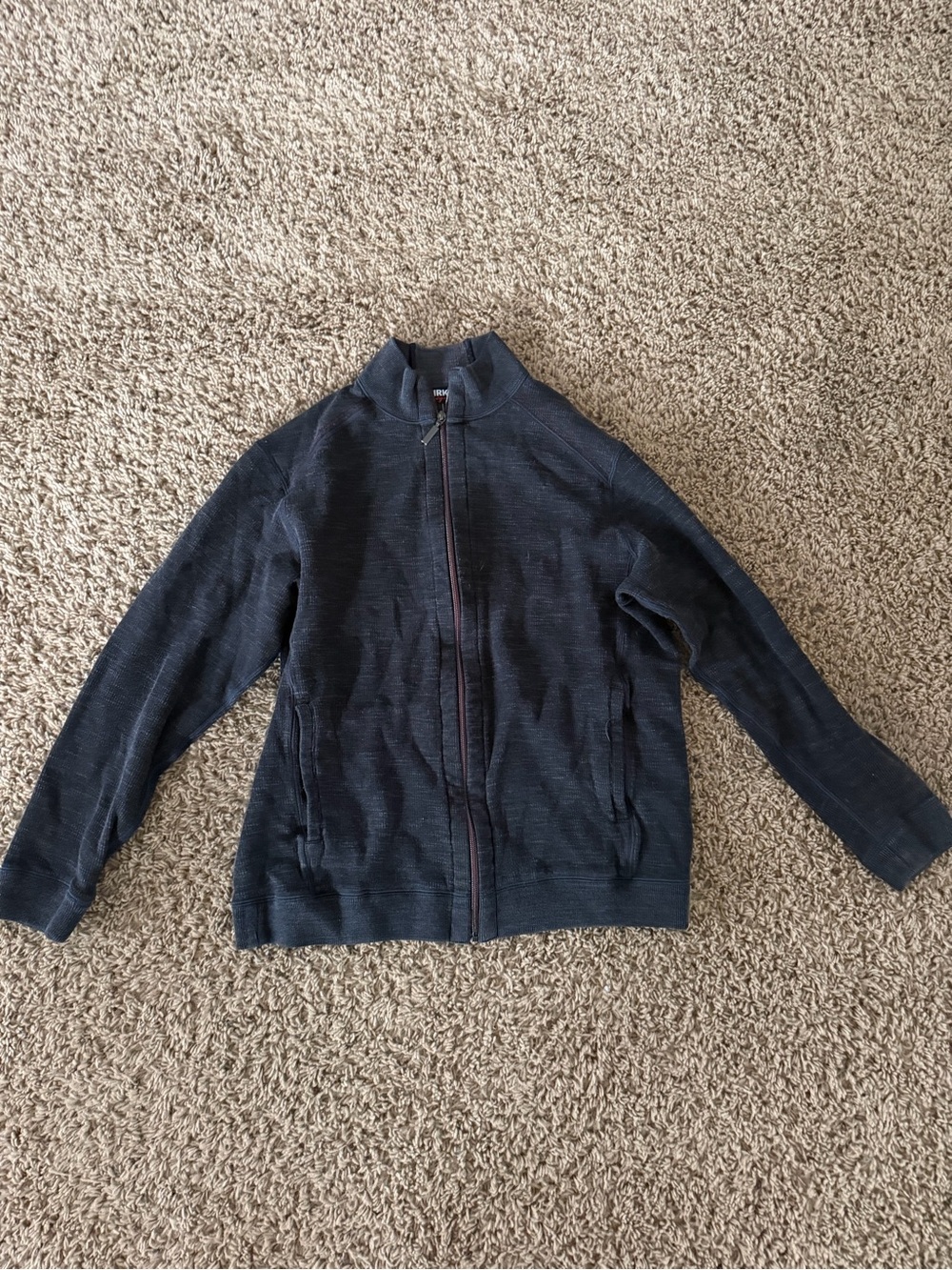 Kirkland Signature Charcoal Full-Zip Knit Jacket